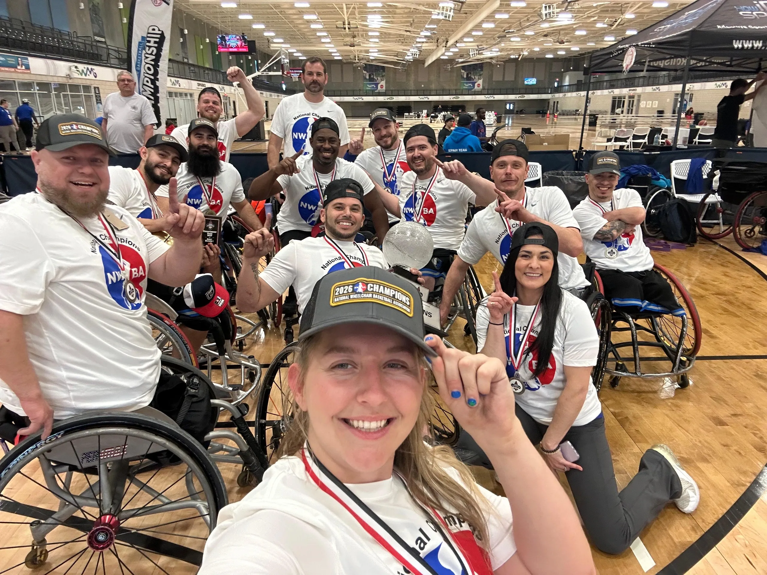 Dallas Wheelchair Mavericks celebrating championship
